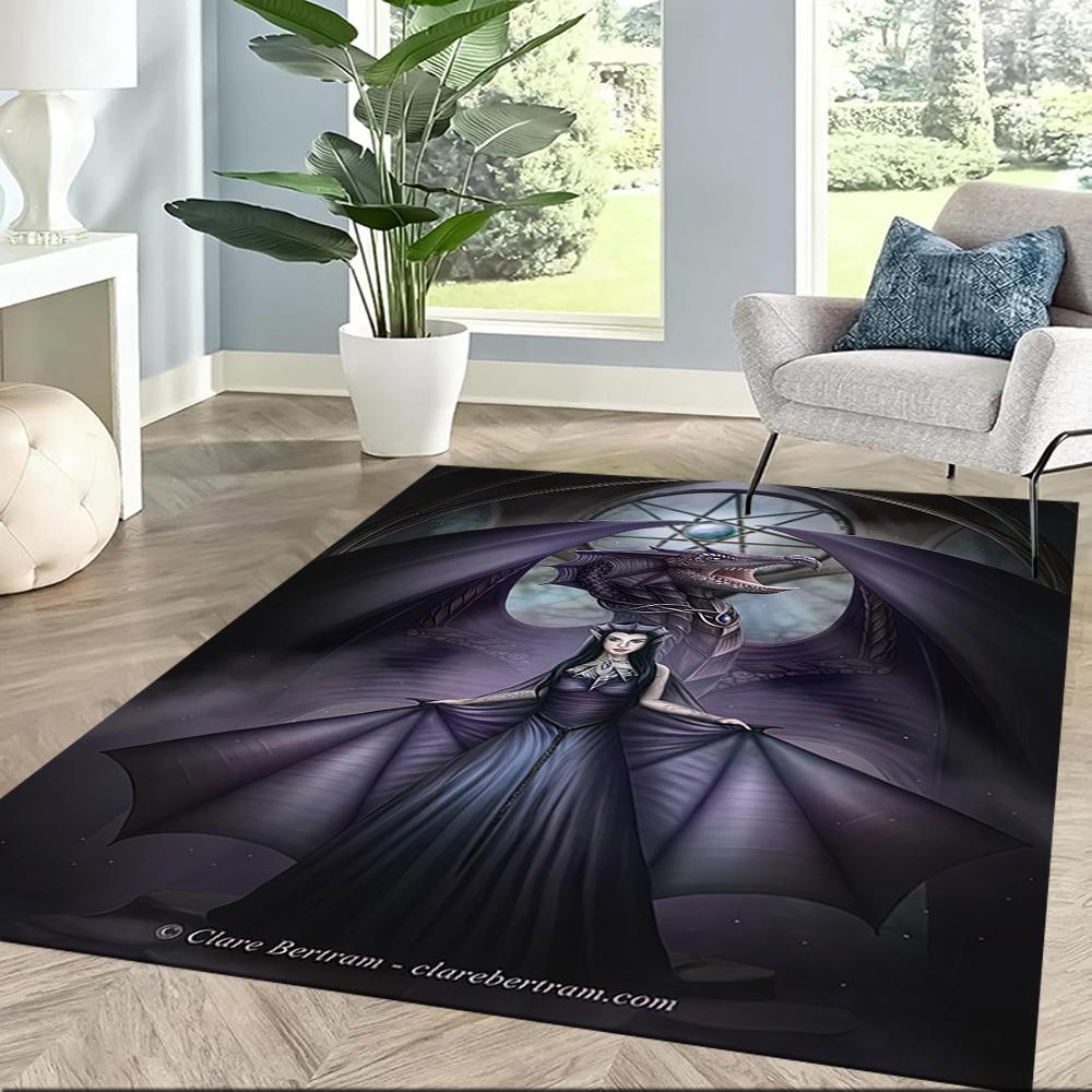 Gothic Style Area Rug Perfect for Kitchen Balcony Dormitory Game Room Antislip Carpet Anime Office Decor Perfect Gift for Women/Men