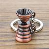 Fashionable Metal Espresso Accessory Keychain Fashion Key Pendant Coffee Theme Pendant Unisex Present for Coffee Fan