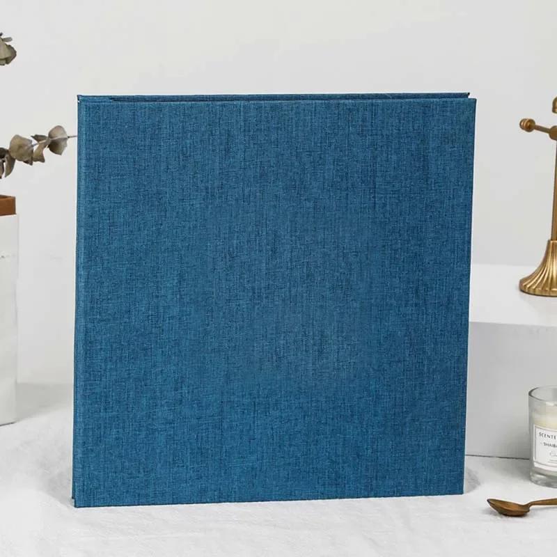 Сделай сам Ретро Семейный Большой вместимости Самоклеящийся Ламинированный Простой Льняной Фотоальбом