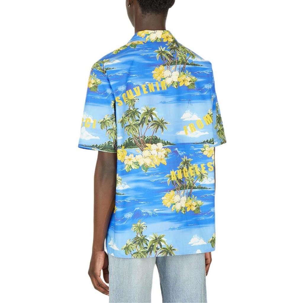 Gucci Printed Cotton Poplin Bowling Shirt 694124-ZAJSR-4464