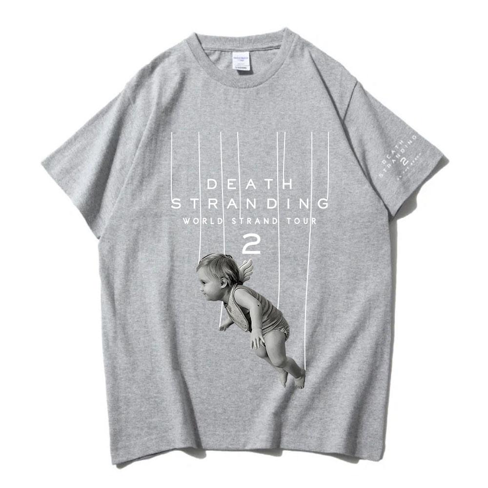 Drawbridge Design Graphic Tees Game DEATH STRANDING 2 ON THE BEACH T-shirt Unisex Streetwear Cotton Short Sleeve Mens Tee-shirt