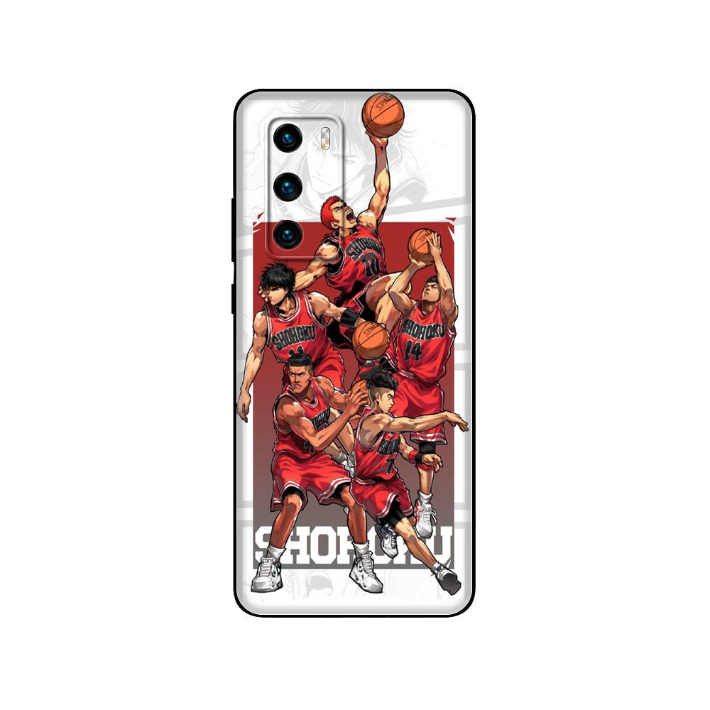 Black Tpu Case For Huawei P30 Lite P30 Pro P40 Case For Huawei P40 LITE E P Smart 2020 Case Cover Slam Dunk