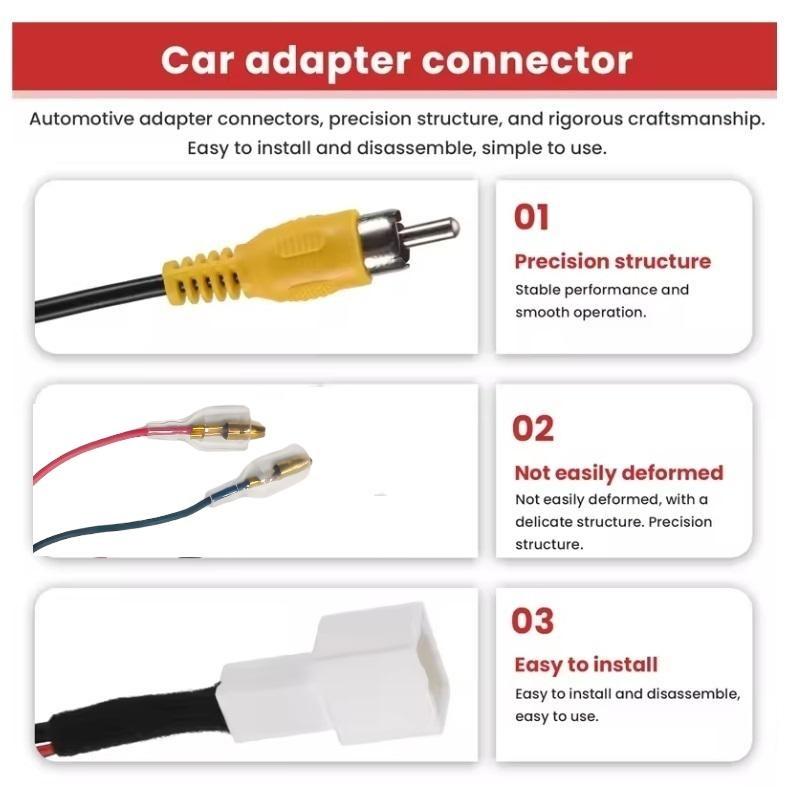 Car Reverse Rear View Camera Video Cable Plug Adapter for Toyota Mazda 4 Pins Plug Harness Car Navigation Connector Accessories