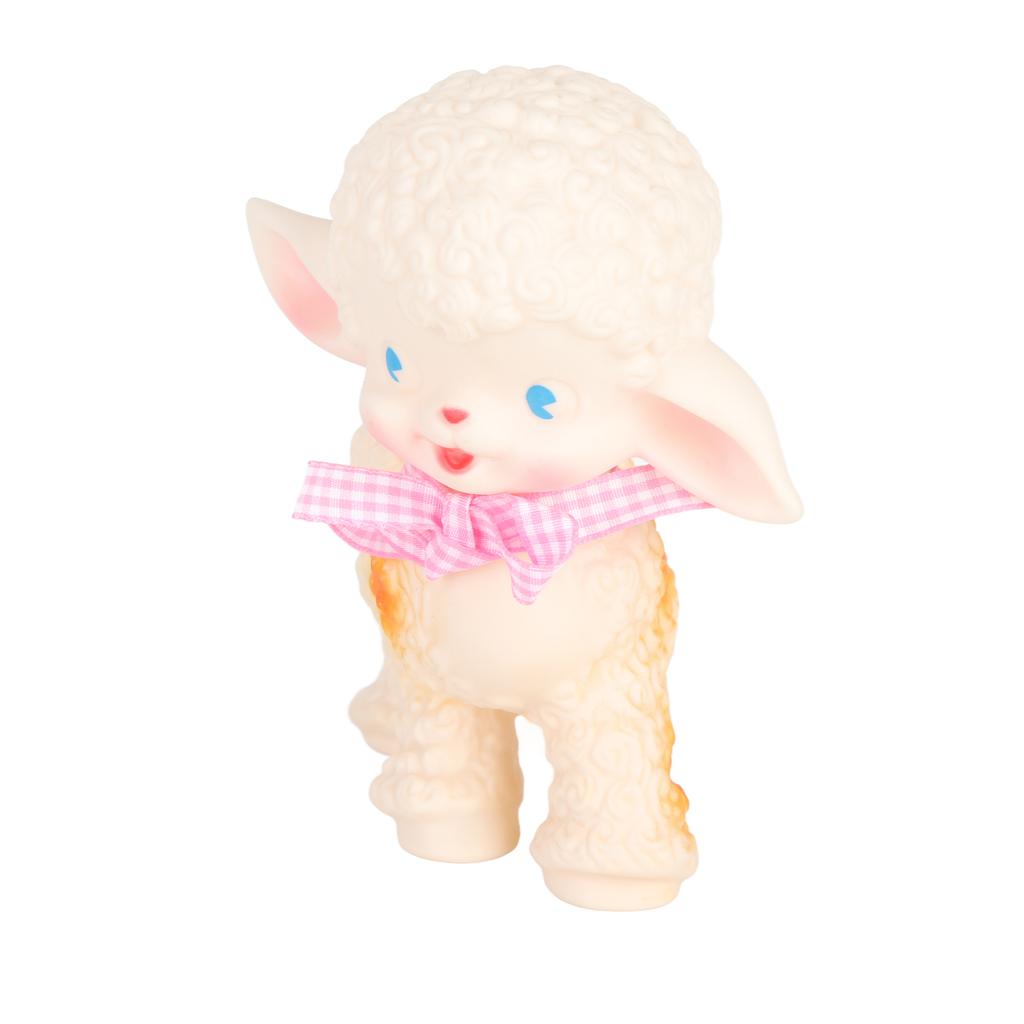 Cartoon Lamb Decoration Cute Vintage Sheep Ornament Lovely PVC Desktop Lamb Figurine for Office