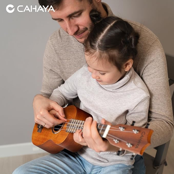 CAHAYA 23palcové sopránové ukulele mahagonové dřevo 3letá záruka sopránové ukulele ukulele pro začátečníky 3dílná sada příslušenství popruh x 1 akordová tabulka x 1 gig