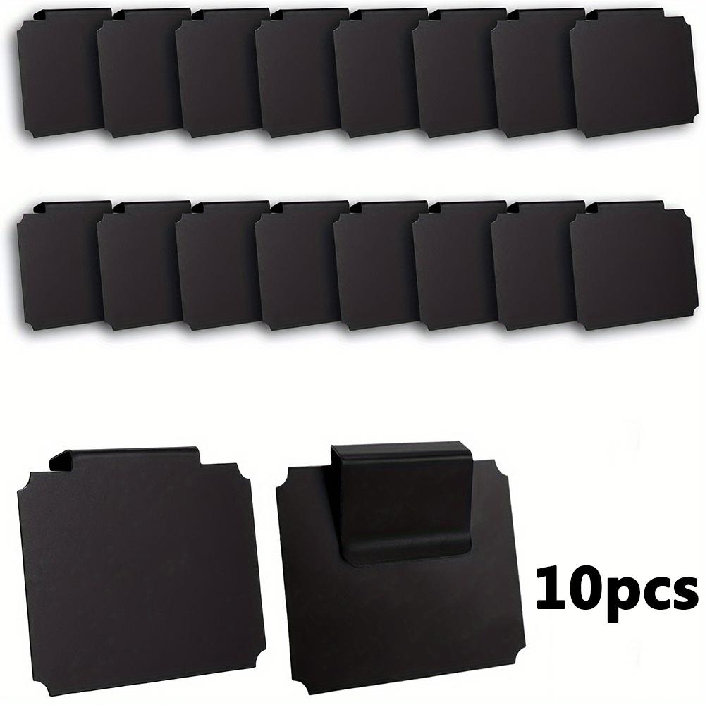 

10 шт. многоцелевых корзин для хранения этикеток с зажимами для организации и классификации с помощью простой маркировки и надежного крепления, идеально подходит для школьных принадлежностей в офисе 10pcs black