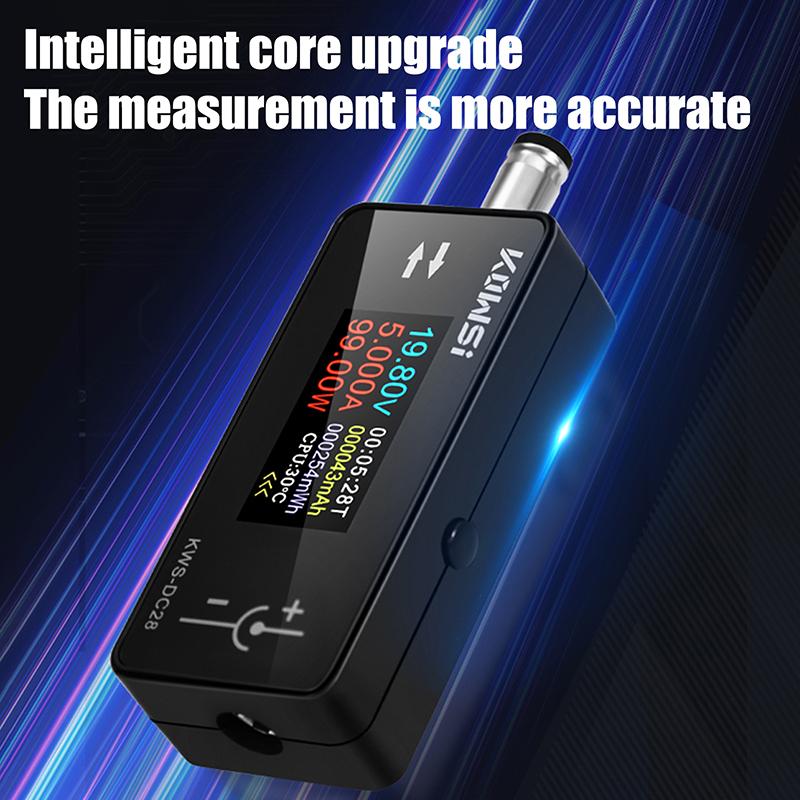 Kws-Dc28 0.96 Inch Tft Hd Digital Display Dc 5.5*2.5 Interface Tester Voltage Ammeter Power Meter Multi In One Display
