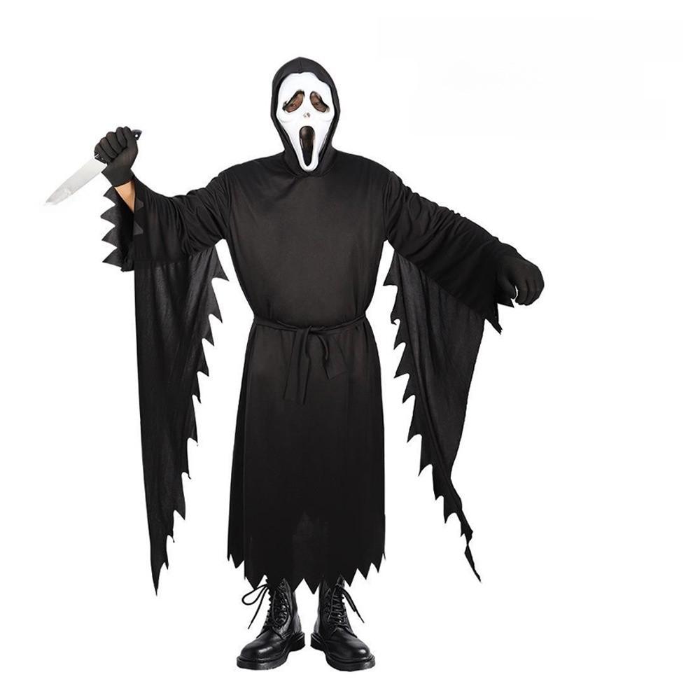 Scream Halloween Outfit Polyester Cloak Mask Cosplay Enthusiasts Characters