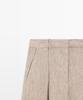 Masimodutti Melange Linen Pleated Pants