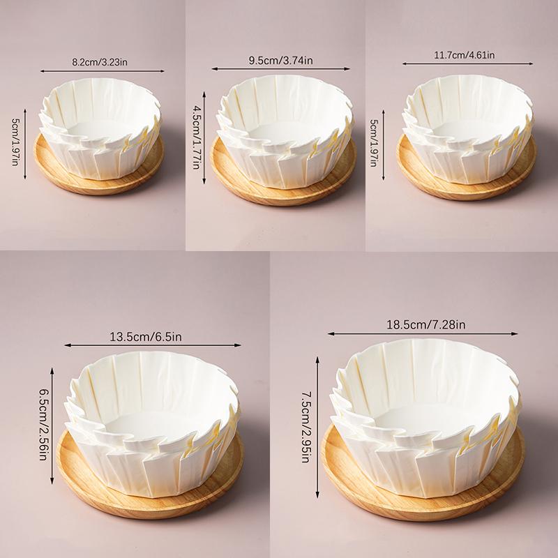 50 Pcs 3.5/4/5/6/8Inch Foldless Cupcake Liner Baking Cup For Wedding Party Muffin Cake Mold Paper Cup Oilproof Cake Wrap