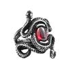 Fashion Punk Retro Black Snake Ring Men's Ring