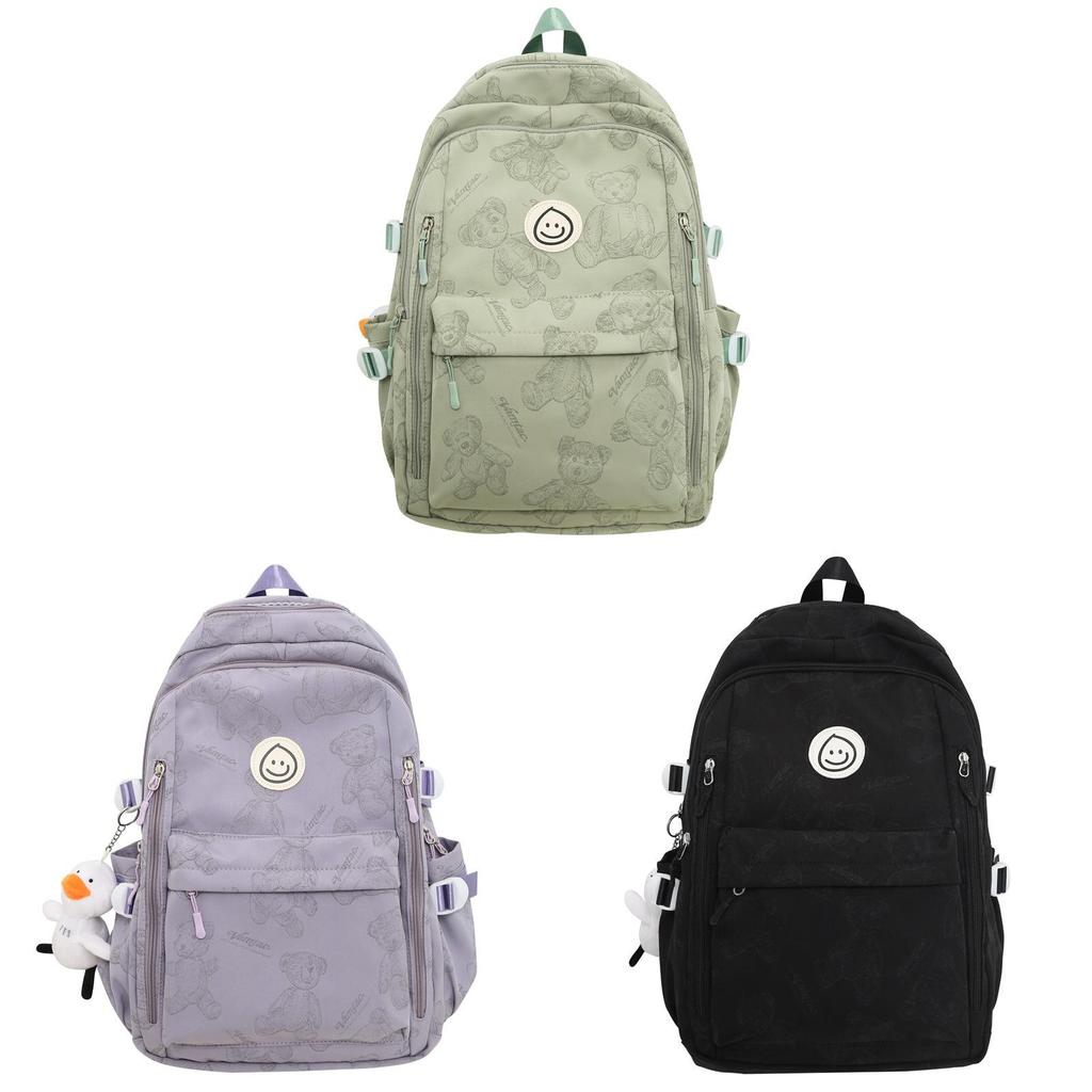 Backpack For Students Unisex Nylon Breathable Animal Pattern School Travel Bag