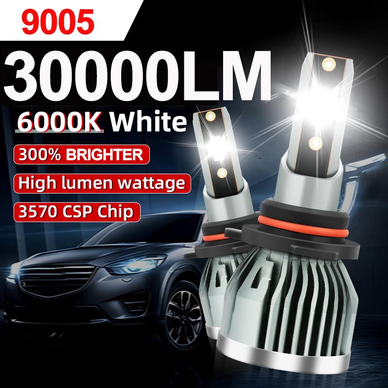9005 9006 Cooling System 30000LM Car LED Headlight Bult in Driver High Quality 3570 CSP Chips LED Bulbs