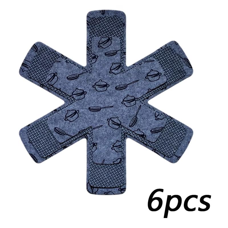 3-12Pcs Pot and Pan Protectors Pot Dividers Pad Non-woven 3 Sizes Pans Separator Pads for Protecting Separators Pads Cookware
