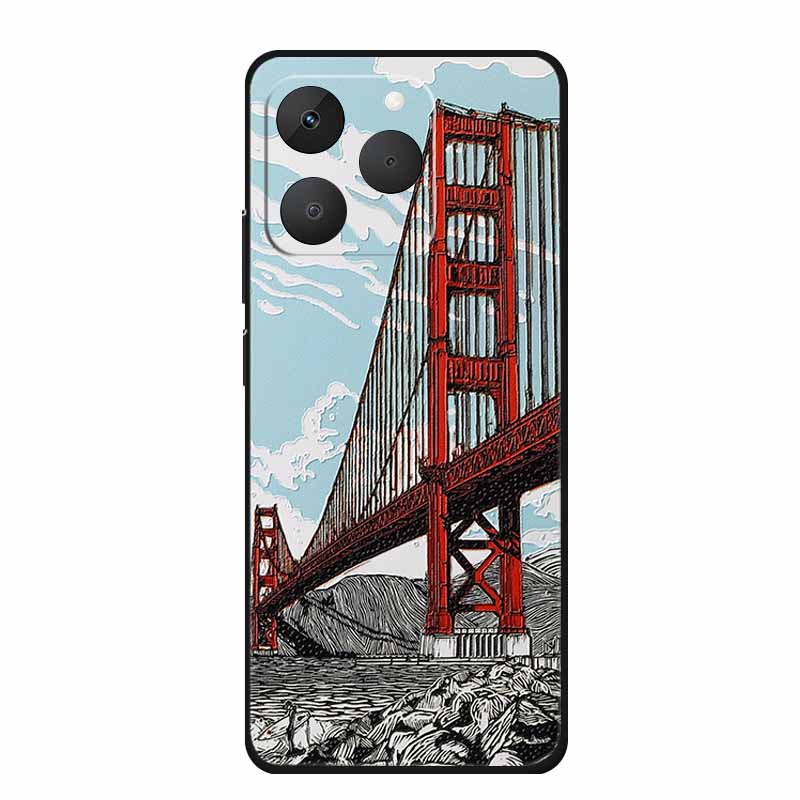 3D Emboss Case For Realme Note 70T Phone Case 70 T Coque Flowers Silicone Soft Back Cover For Realme Note 70 Narzo 80 lite Case