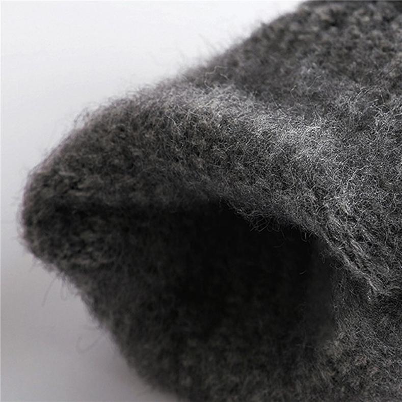 Autumn And Winter Men Padded Thicken Jacquard Touchscreen Gloves Warm Wool Gloves for Cold Weather