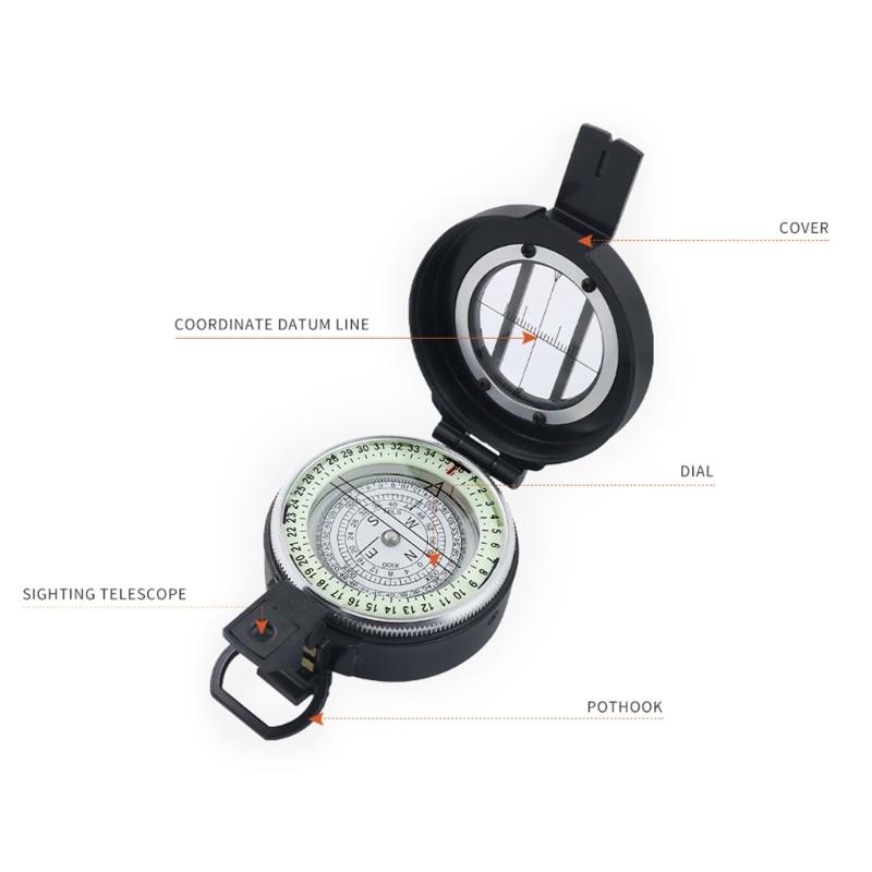 Vintage Compasses Navigation High Accuracy Compasses Flip Cover Pocket Watch Compasses for Outdoor Activities Easy Use