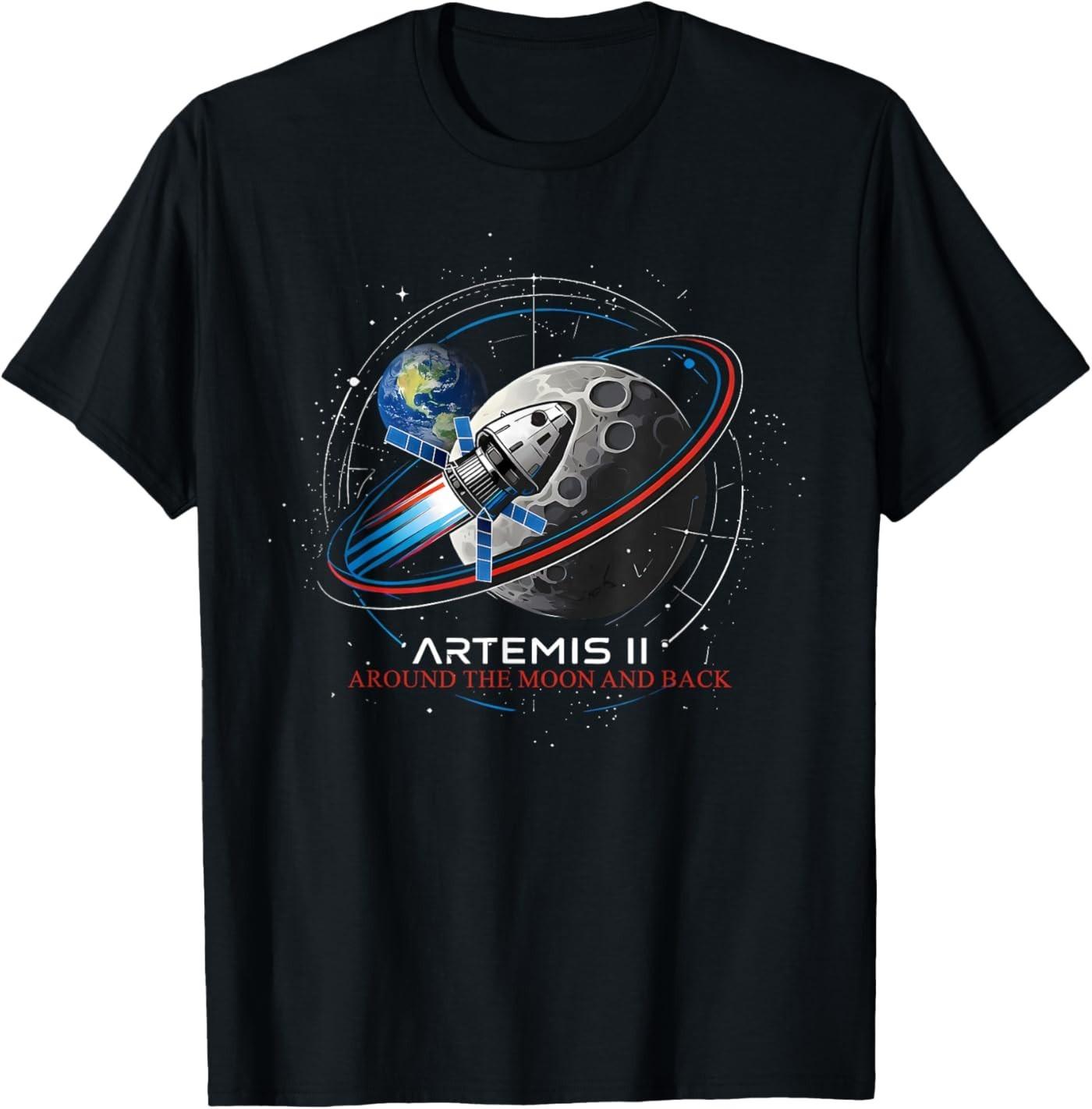 Artemis II Around The Moon and Back Astronaut Explorer T-Shirt S