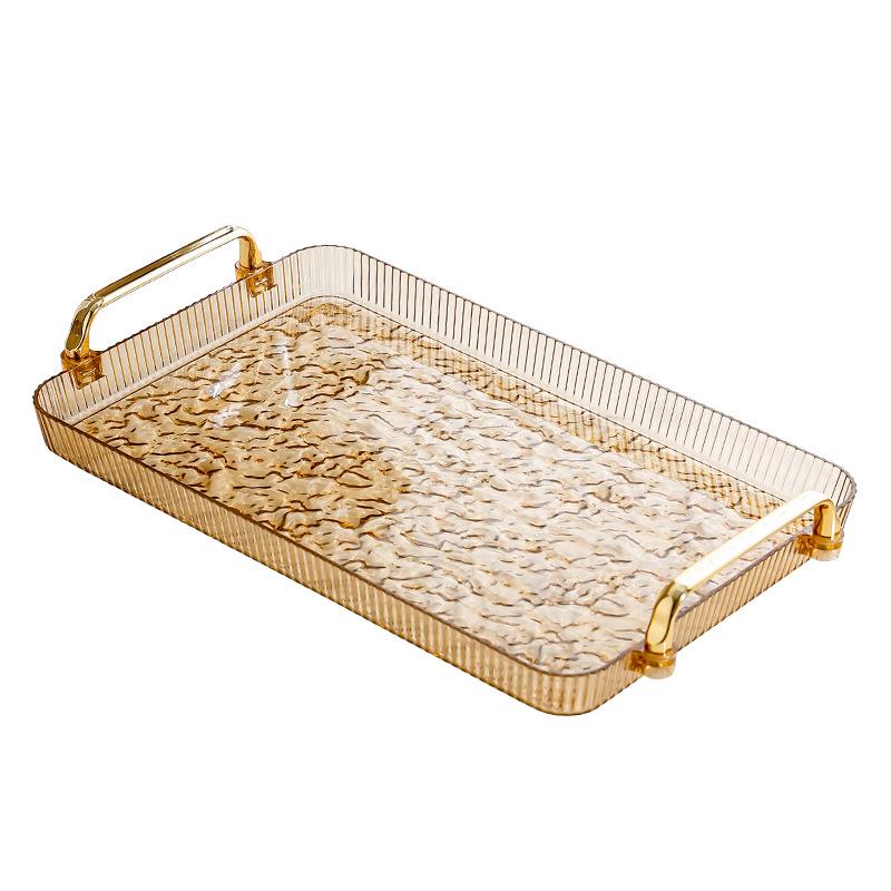 Premium Home Living Room Tea and Water Cup Tray - Elegant Desktop and Dining Plate