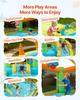 Inflatable Bounce House, 12.5 X 13.1 X 6.5 Ft Inflatable Bounce House Water Slide, Bouncer Castle with Castle Bounces, Basketball Hoop, Splash Pool &