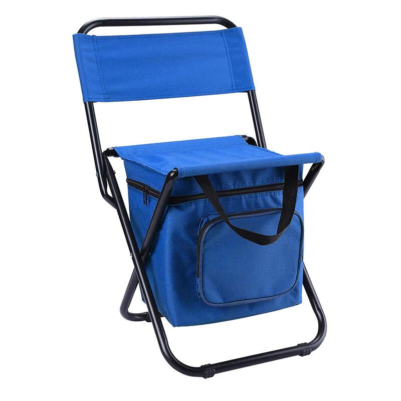 ZISIZ 3-in-1 Folding Fishing Chair with Cooler Bag & Storage
