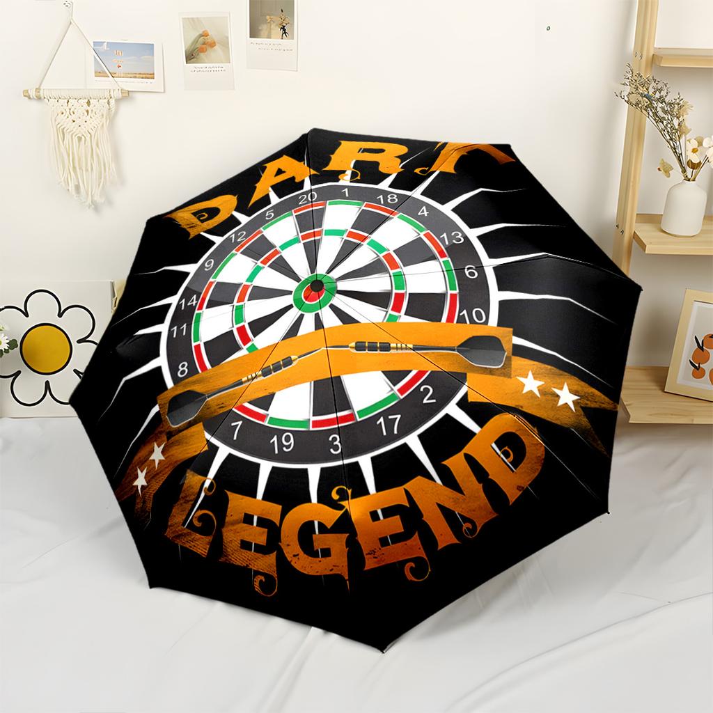 Dart Legend Emblem Outdoor Automatic Umbrella Compact 8-Rib Design Sturdy Construction Durable Everyday Carry Umbrella Elegant Women's Umbrella