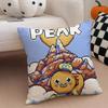 P-Peak Cushion Cover Linen Pillow Case Soft Breathable Protective Couch Room Decoration