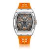 Luxury Fashion Men's Sports Wristwatch 20mm Stainless Steel Quartz Movement 50 Bar Water Resistant Luminous Hollow Design
