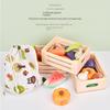 Wooden Fruit & Vegetable Kitchen Playset for Kids - Early Education Toy Set