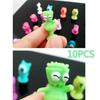 10pcs/lot Stikeezse Child Cartoon Ocean Animal Action Figures Mini  Sucker Suction Cup Capsule Models Toys Kids