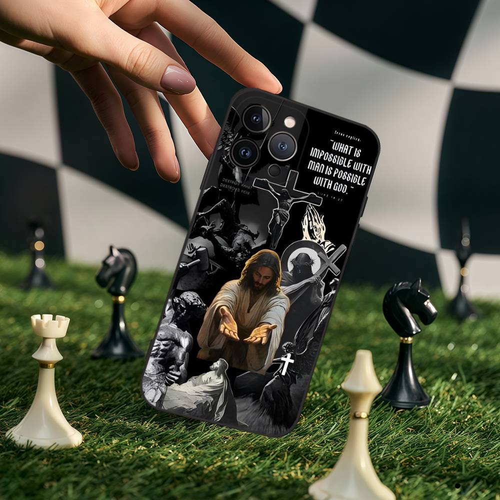 Christliches J-Jesus Kreuz Handyhülle Für Iphone 15 11 13 14 16 17 Pro Max Plus X Xr Xs Max 12mini Hülle Case