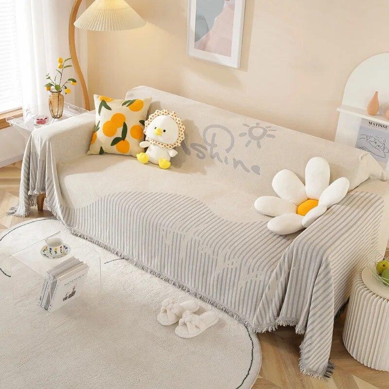 Knitting Picnic Throw Blanket Outdoor Picnic Mat Soft Sofa Blankets Towel Nap All Inclusive Couch Slipcover