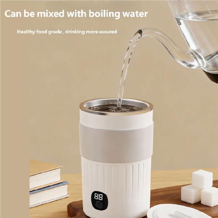 Portable Automatic Coffee Mixing Cup With Digital Screen And Food Grade Stainless Steel Interior For Fast Even Blending