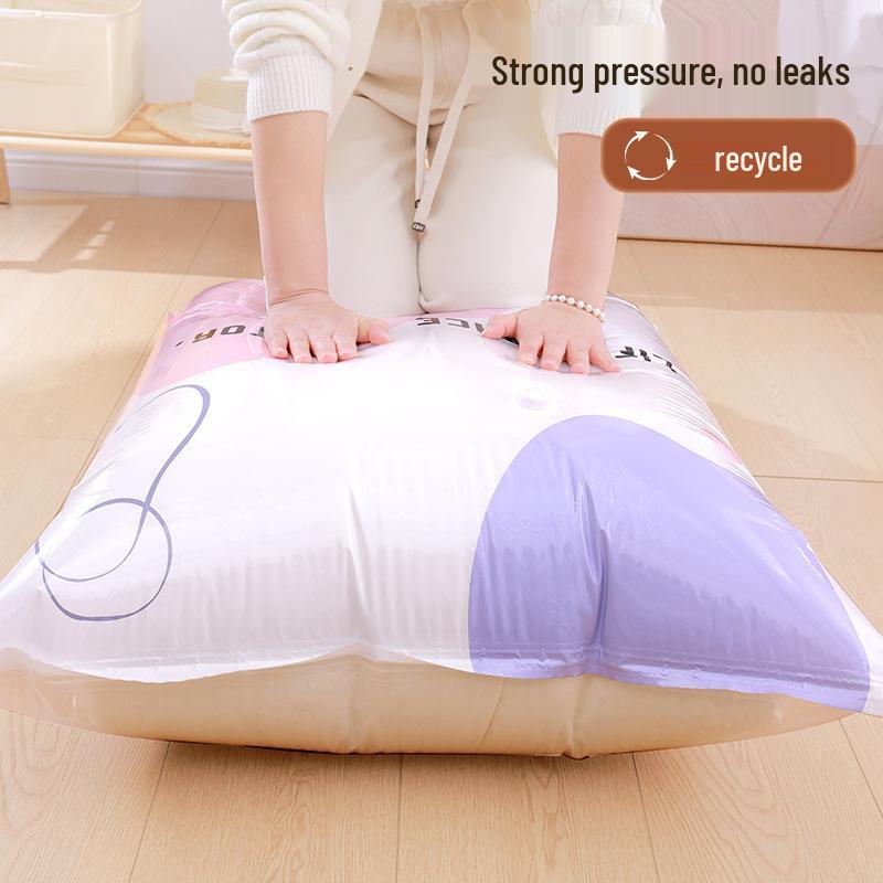 Bolsa de Compresión al Vacío Grande Sin Bomba para Edredones, Colchas, Ropa y Maletas