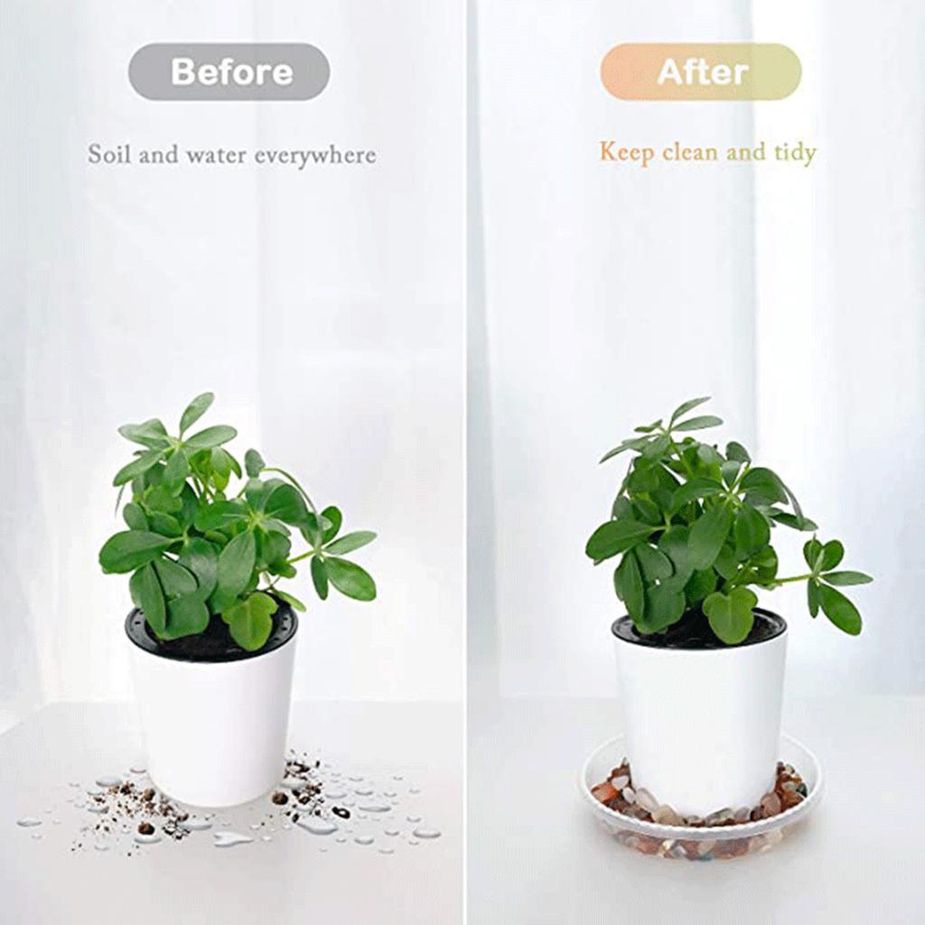 20pcs Plant Saucer Tray 6in 8in 10in 12in Heavy Duty Plastic Clear Flower Plant Pot Drip Tray for Indoor Outdoor