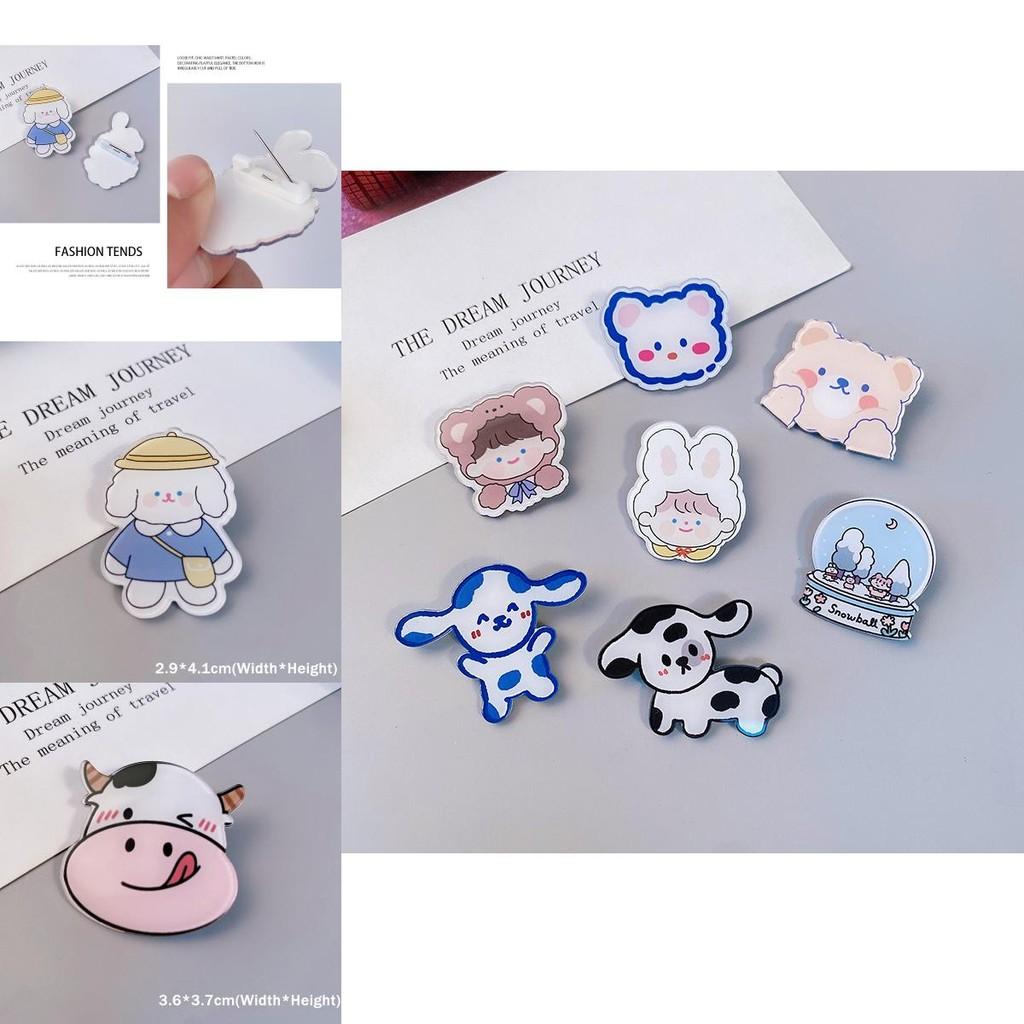 Charming Dog Rabbit Cow Pins For Backpacks Satchels And Wallets Decorations