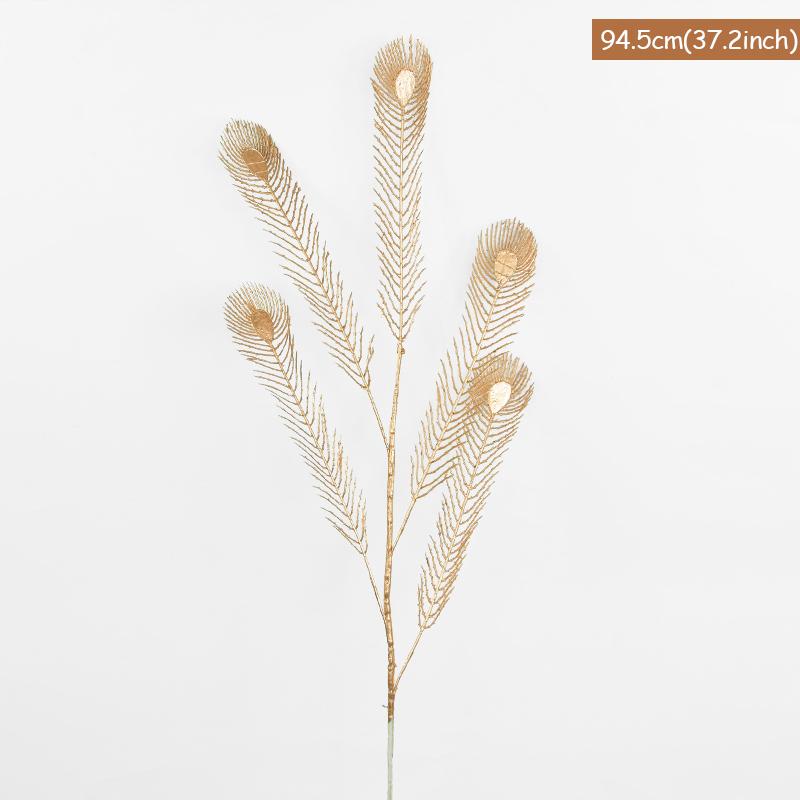 Golden Artificial Plants Eucalyptus Maple Leaf 2024 Christmas Decoration For Home Living Room Wedding Party Flower Arrangement