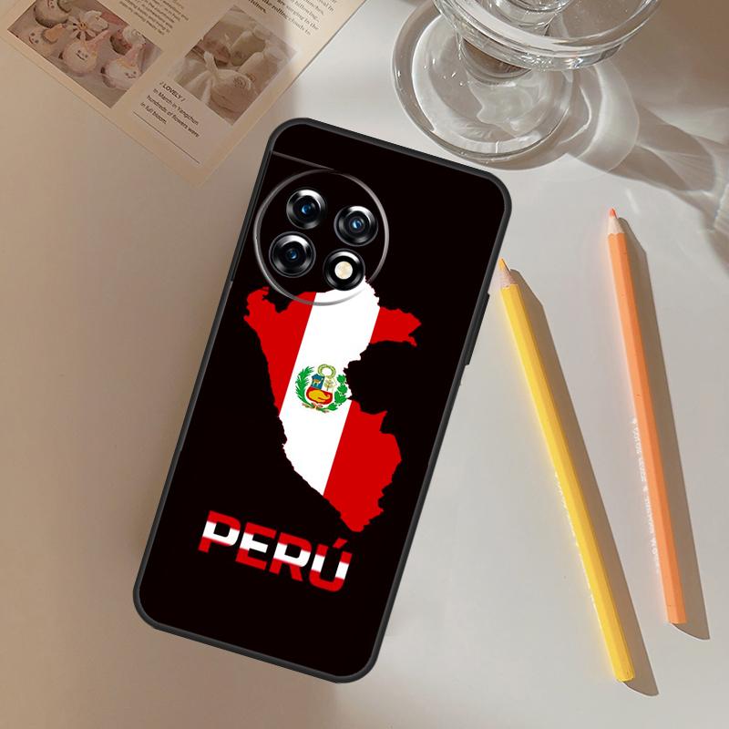 Peru Flag Funda For OnePlus 12R 13 12 R 11 9 10 Pro 8T 9RT 10T OnePlus Nord 4 CE 2 3 Lite N20 N30 Case