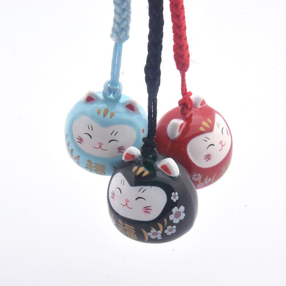 Cartoon Phone Pendant Maneki Neko Phone Charm Japanese Lucky Cat Keychain Mobile Phone Strap