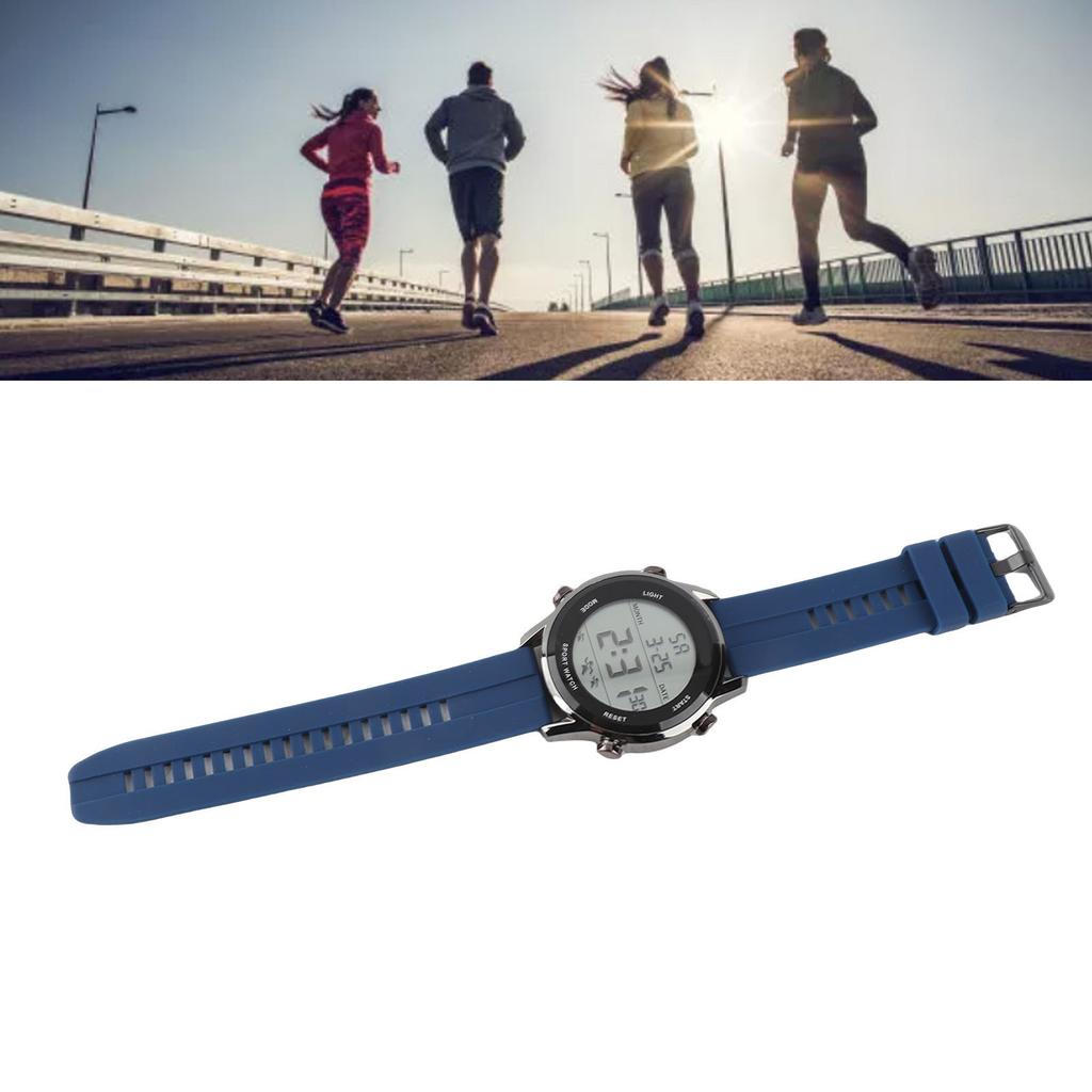 Sports Watch Digital Electronic Luminous Waterproof Large Screen Men Watch Silicone Watch Band for Outdoor Activities