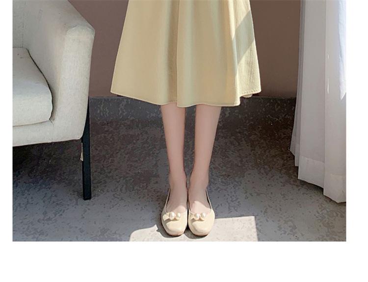 Damen Sommer Französisch Inspiriertes Schlankmachendes Taillenlanges Kleid