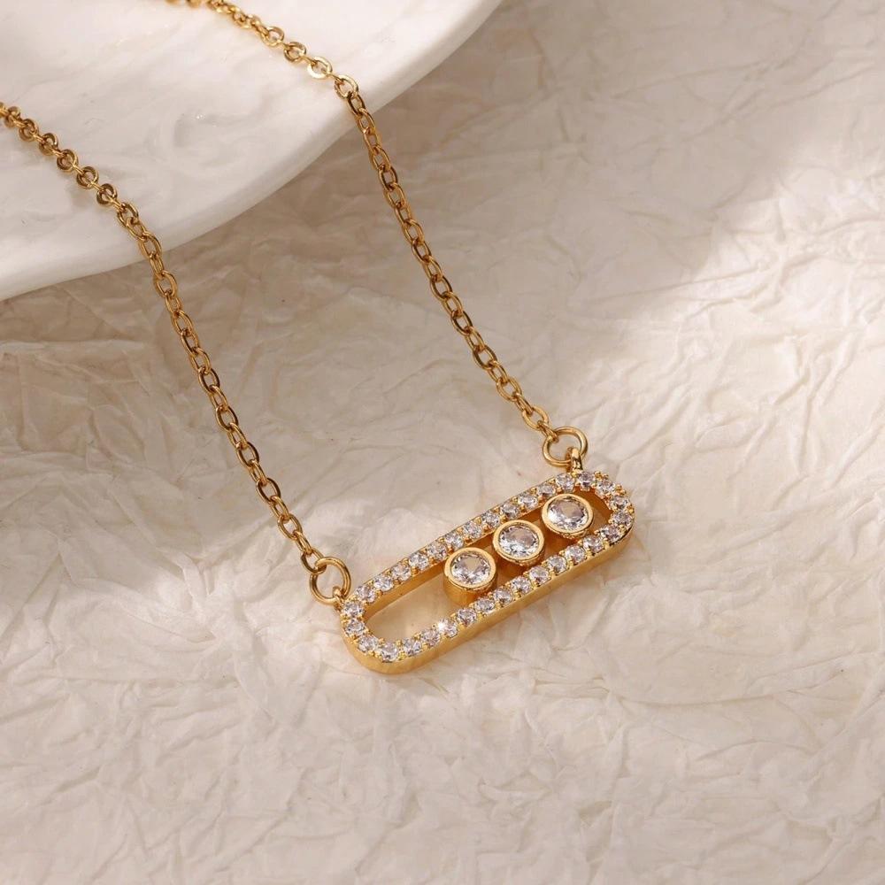 Stainless Steel Sun Pendant Necklace for Women Fashion Gold Color Zircon Charm Chain Necklaces Trendy Aesthetic Jewelry Gift