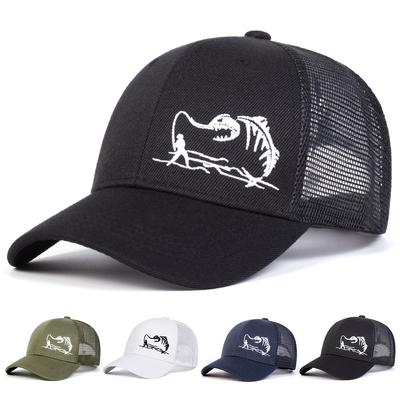 Unisex Go Fishing Embroidery Baseball Net Caps Spring and Summer Outdoor Adjustable Casual Hats Sunscreen Hat