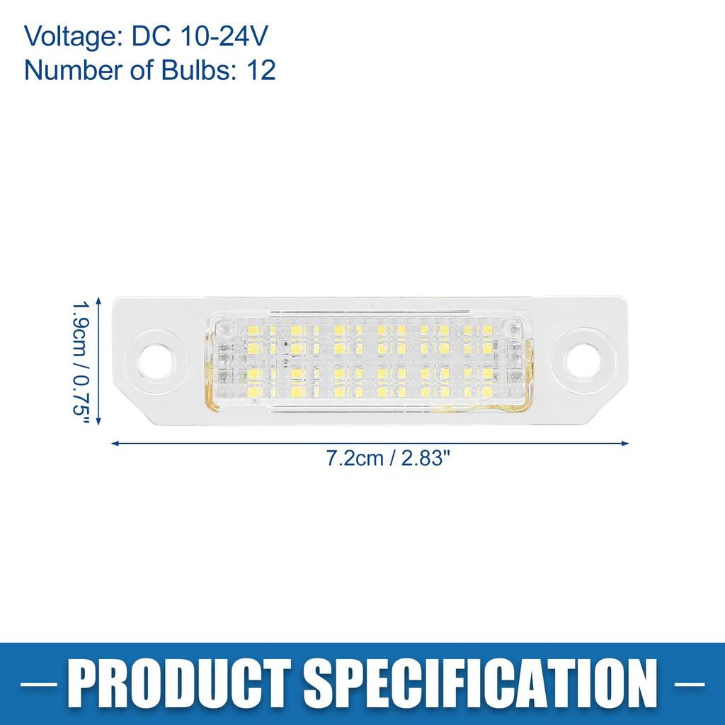 ABSOPRO License Plate Light Assembly for Honda Ford and Fusion Plastic White Set of 2 (Part Number 6E5Z13550A) (2006-2012), Red, Light,