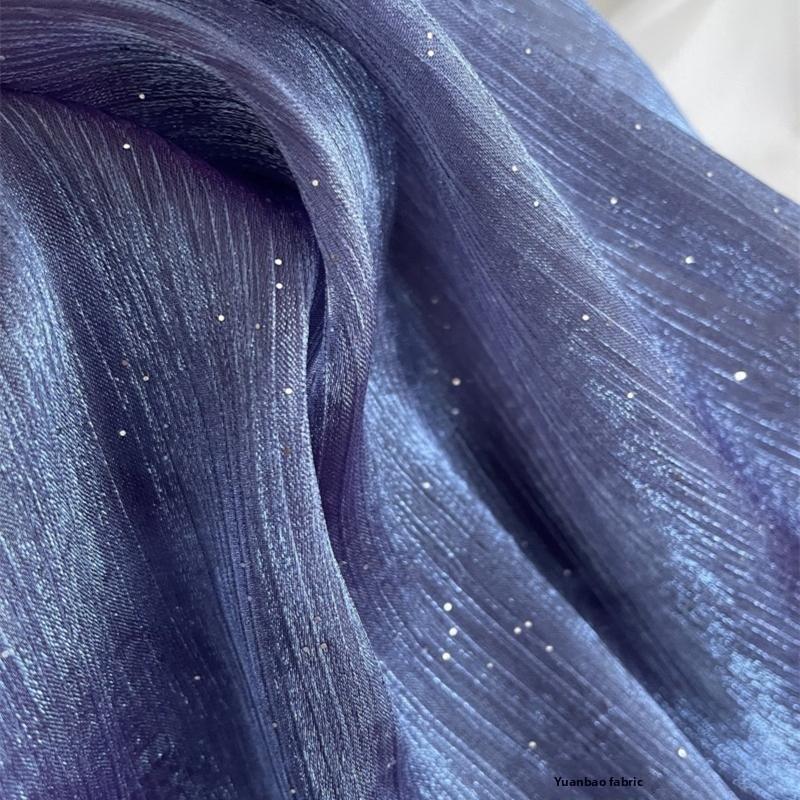 Soft Glitter Starry Sky Organza Fabric By The Meter for DIY Decoration Clothing Skirts Dresses Sewing Shiny Cloth Sequined