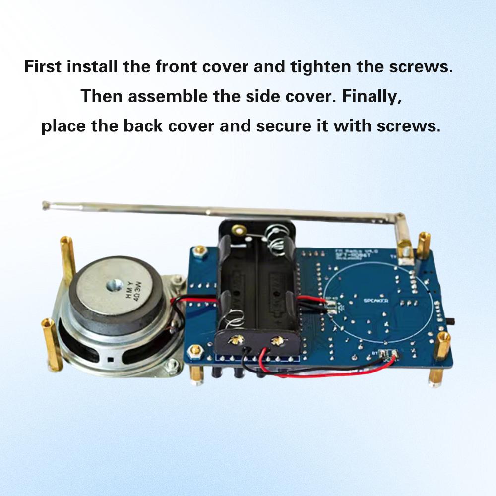 Digital Display FM Radio Kit 87.5-108MHz DIY Electronic Parts Microcontroller Type-C High Sensitivity Stable Signal Reception