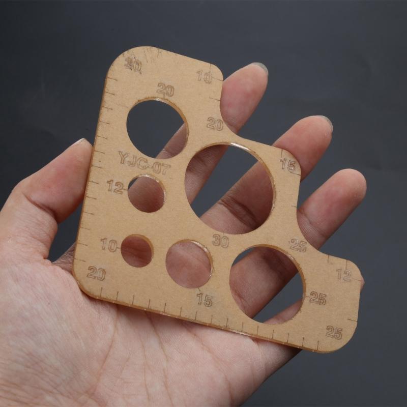 Clear Acrylic Circle Template, Stitching Corner Templates Leather Positioning Tool Round Corner Stitching Ruler Stencil