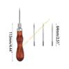Essential Handle Awl Repair Tool Stitchers Sewing Awl Set with Four Tip 55KF