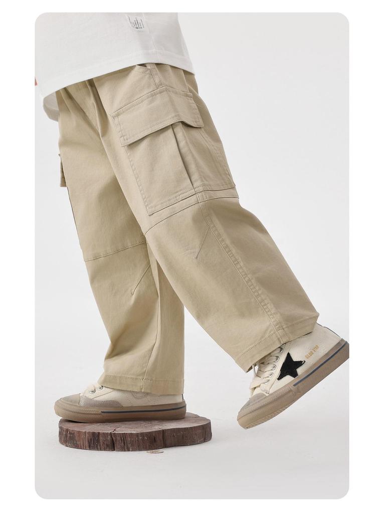 European Boys' Trendy Workwear Pants - Spring/Autumn 2026 Collection for Toddlers and Kids