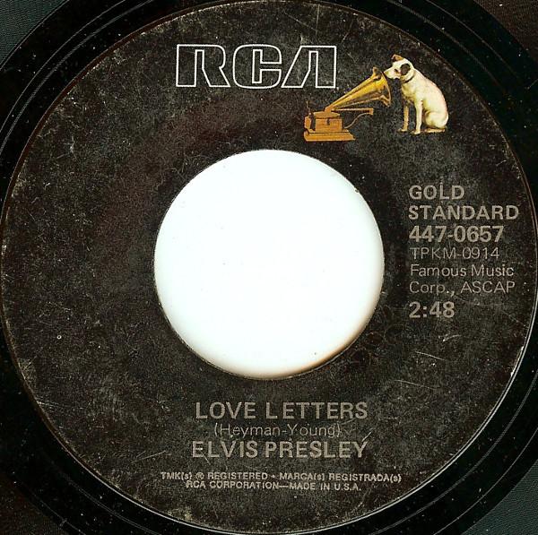 

7inch Record ELVIS PRESLEY - Love Letters 4470657 RCA US Rock Used